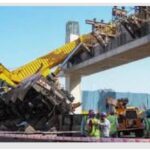 मेट्रो 2B साइट पर बड़ा हादसा, 400 टन का क्रेन पलटा, राहत कार्य जारी