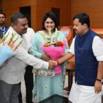 दिल्ली में भाजपा राष्ट्रीय अध्यक्ष नितिन नवीन से सावित्री जगत ने की सौजन्य भेंट